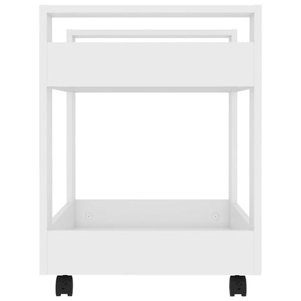 kontorvogn 60x45x60 cm konstrueret træ hvid