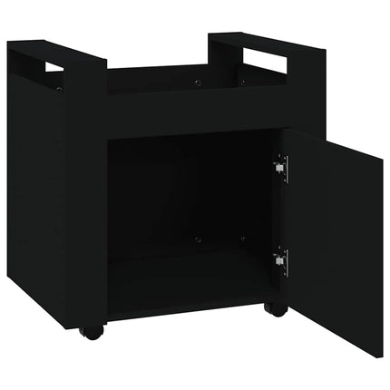 kontorvogn 60x45x60 cm konstrueret træ sort