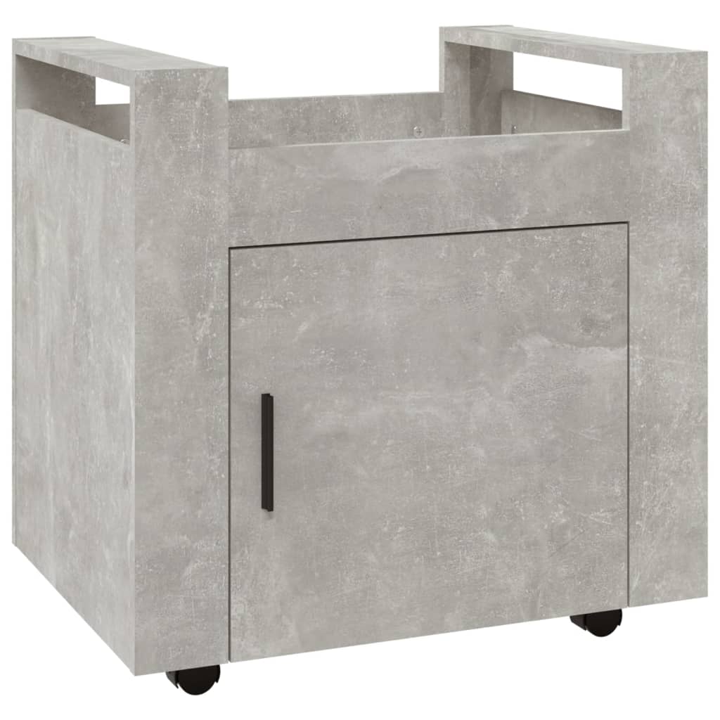 kontorvogn 60x45x60 cm konstrueret træ betongrå