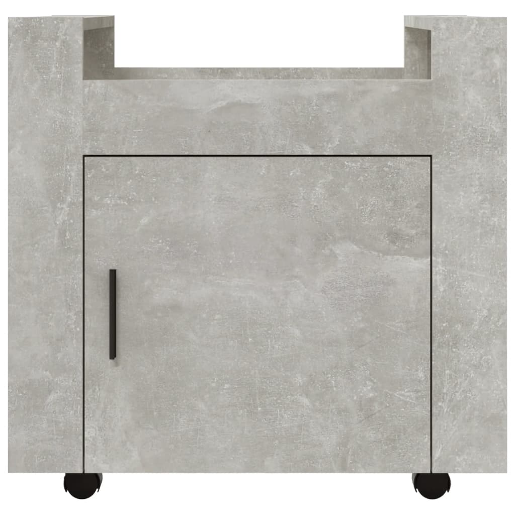 kontorvogn 60x45x60 cm konstrueret træ betongrå