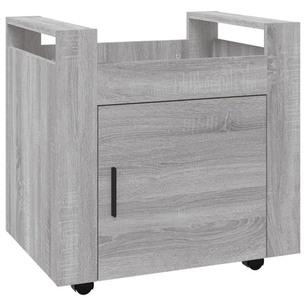 kontorvogn 60x45x60 cm konstrueret træ grå sonoma-eg
