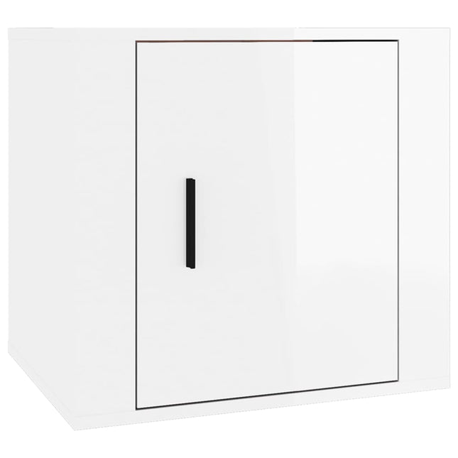 sengebord 50x39x47 cm hvid højglans