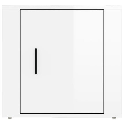 sengebord 50x39x47 cm hvid højglans