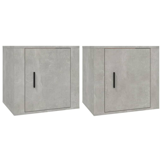 sengebord 50x39x47 cm 2 stk. betongrå