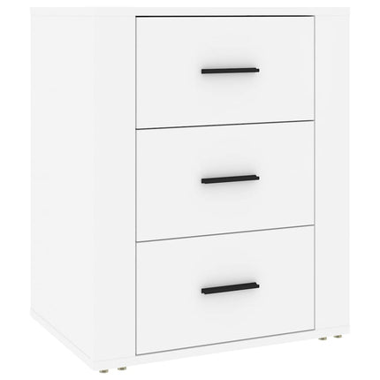 sengebord 50x36x60 cm konstrueret træ hvid