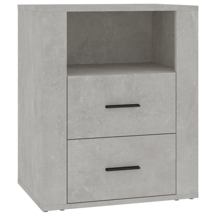 sengebord 50x36x60 cm konstrueret træ betongrå