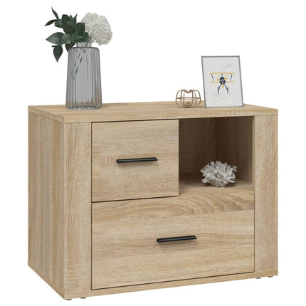 sengebord 60x36x45 cm konstrueret træ Sonoma egetræsfarve