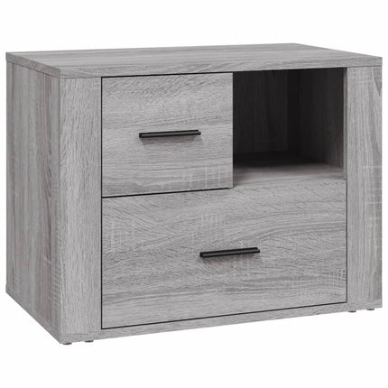 sengebord 60x36x45 cm konstrueret træ grå sonoma-eg