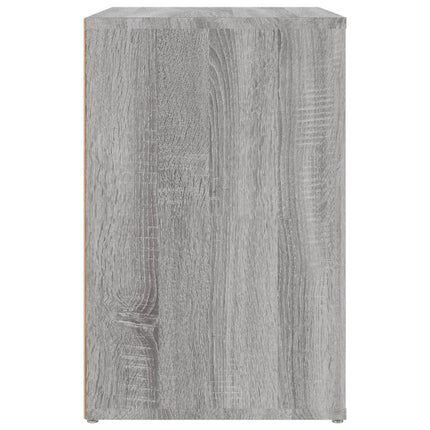 skoskab 130x35x54 cm konstrueret træ grå sonoma-eg