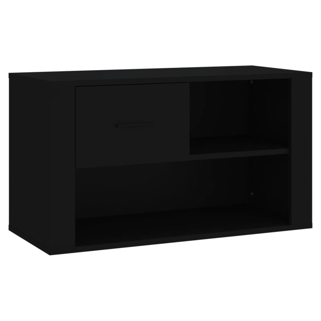 skoreol 80x35x45 cm konstrueret træ sort
