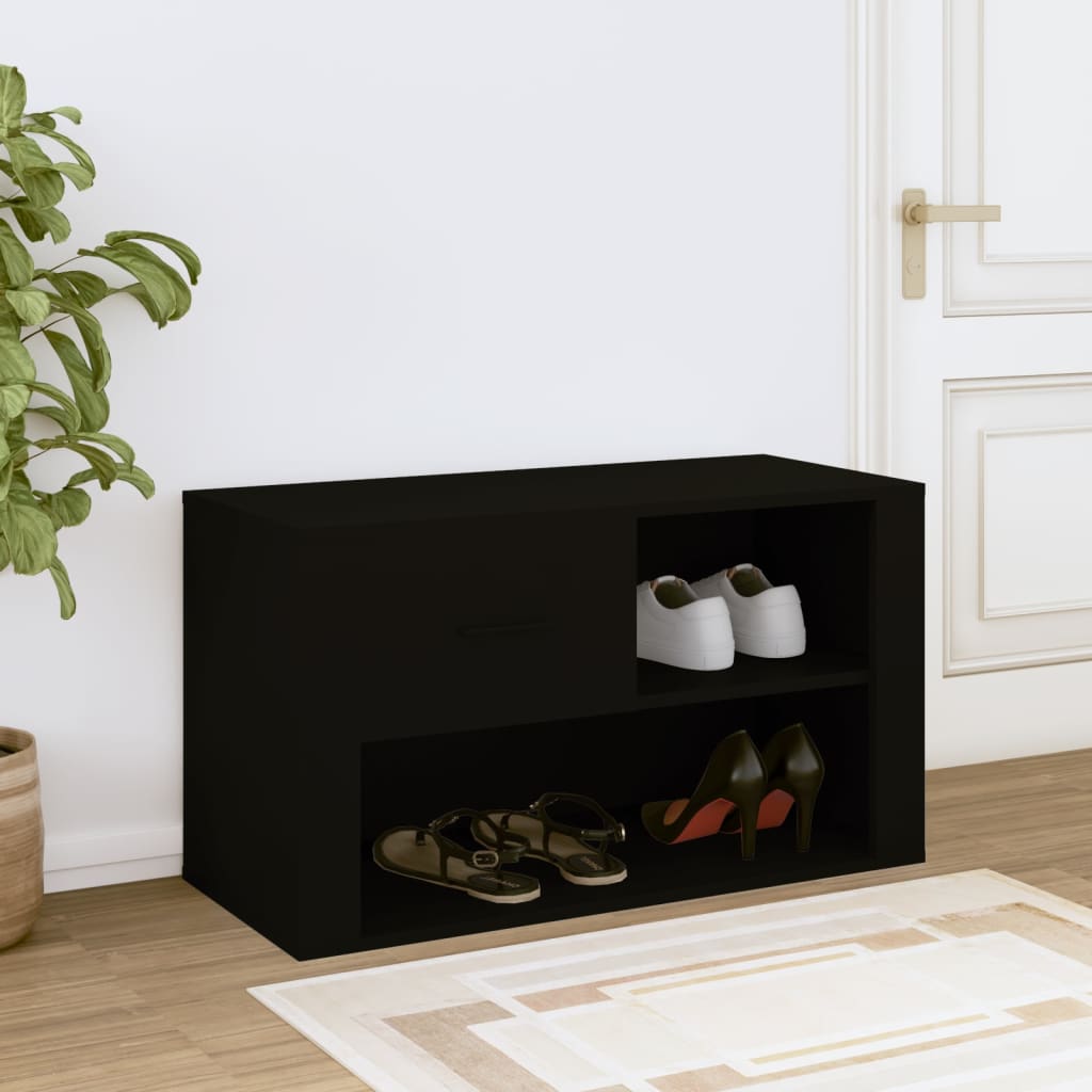 skoreol 80x35x45 cm konstrueret træ sort