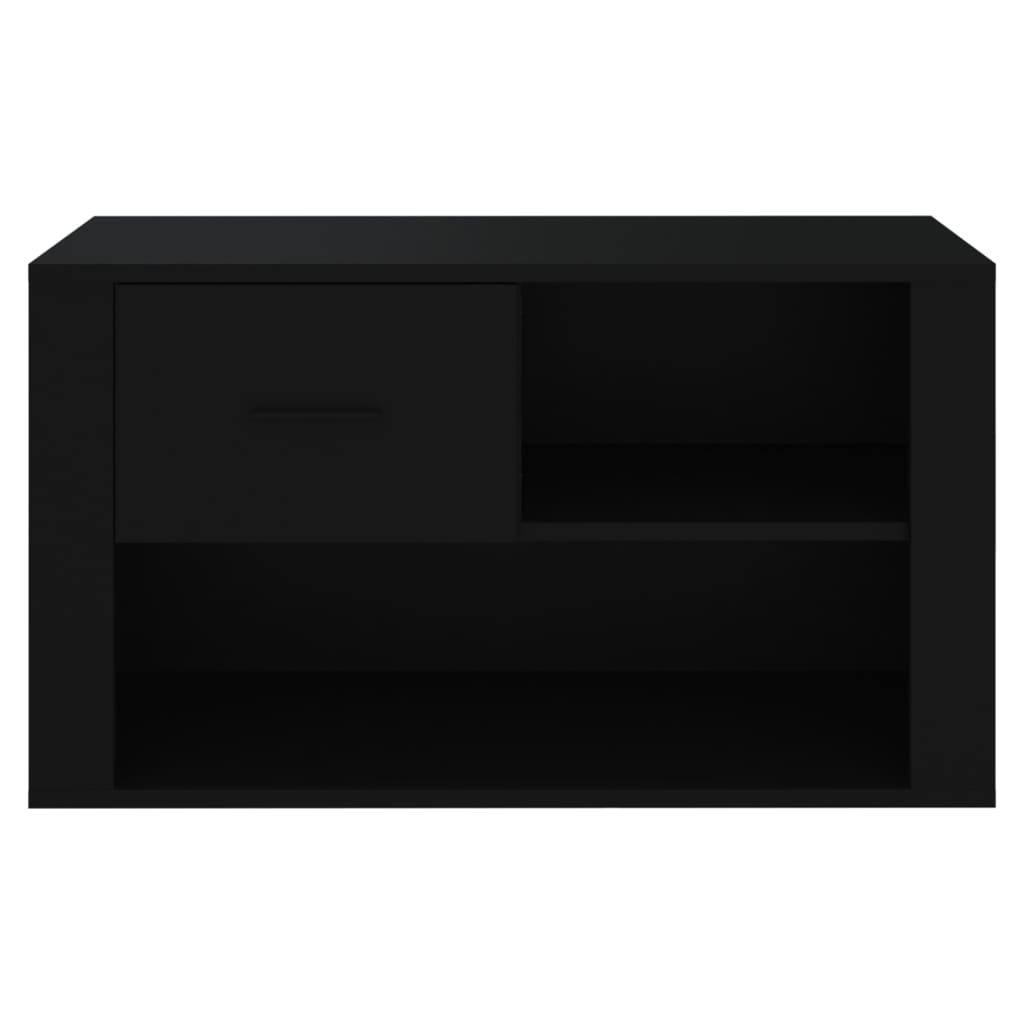 skoreol 80x35x45 cm konstrueret træ sort