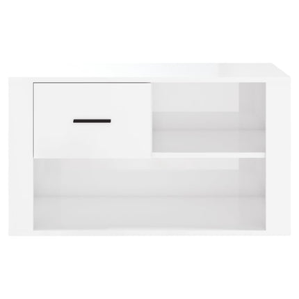 skoreol 80x35x45 cm konstrueret træ hvid højglans