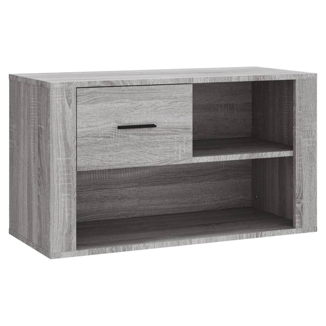 skoskab 80x35x45 cm konstrueret træ grå sonoma-eg