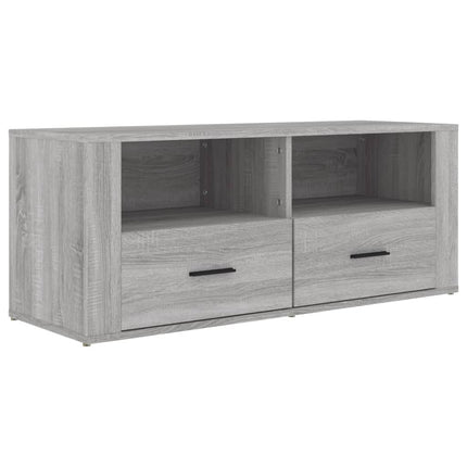tv-bord 100x35x40 cm konstrueret træ grå sonoma-eg