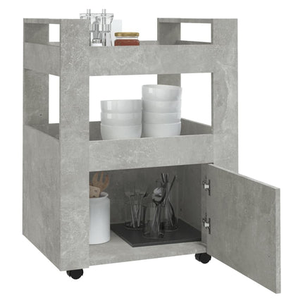 køkkenvogn 60x45x80 cm konstrueret træ betongrå