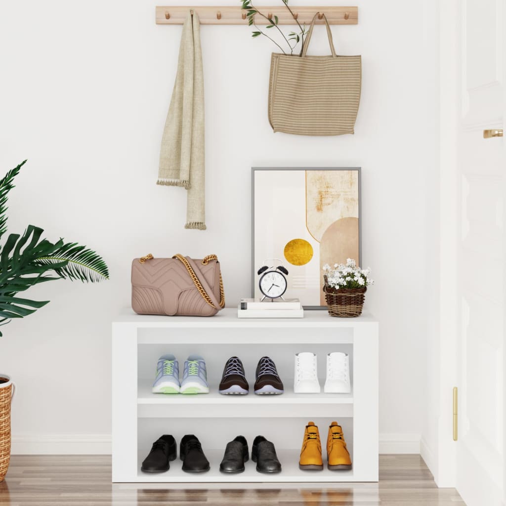 skoreol 75x35x45 cm konstrueret træ hvid