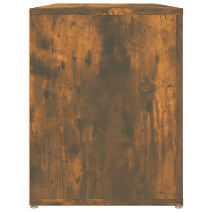 skoreol 100x35x45 cm konstrueret træ røget egetræsfarve