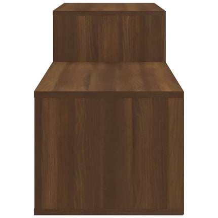 skoskab 150x35x45 cm konstrueret træ brun egetræ