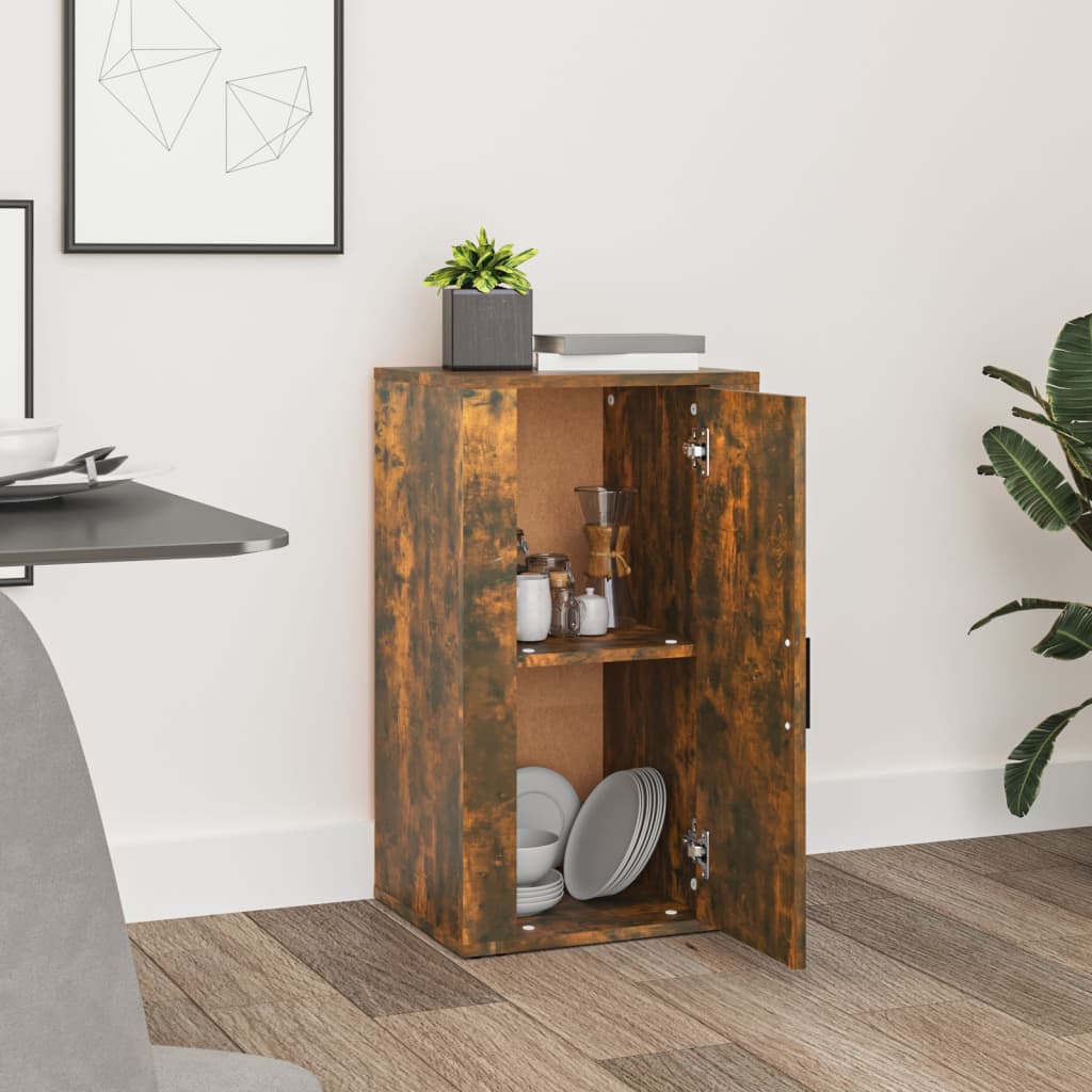 skænk 40x33x70 cm konstrueret træ røget egetræsfarve