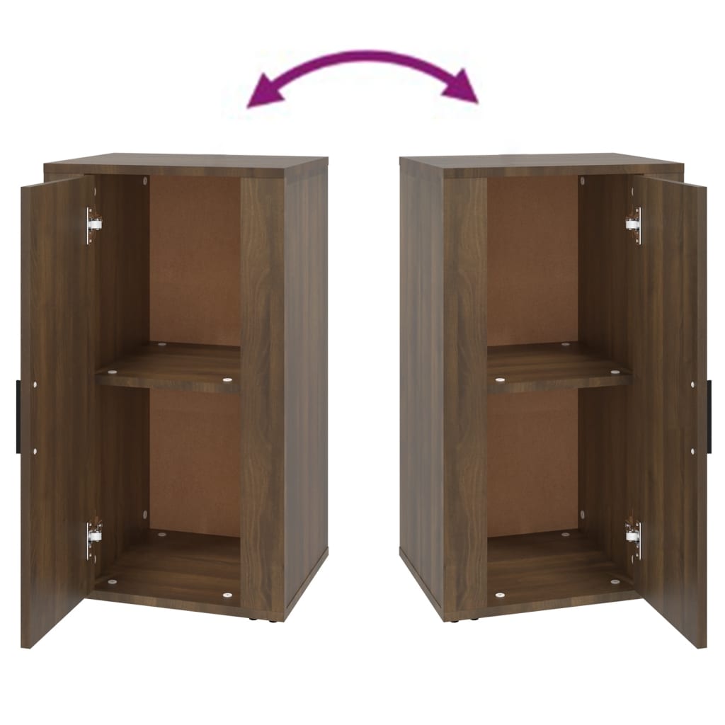 skænk 40x33x70 cm konstrueret træ brun egetræsfarve