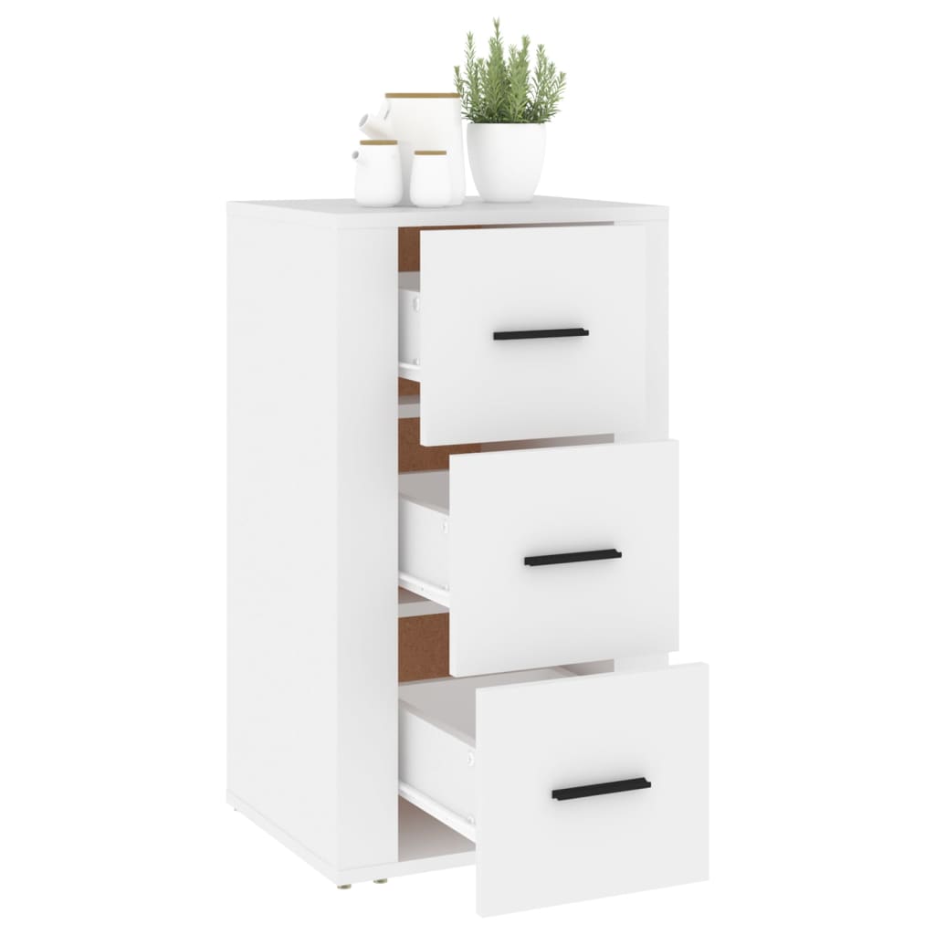 skænk 40x33x70 cm konstrueret træ hvid