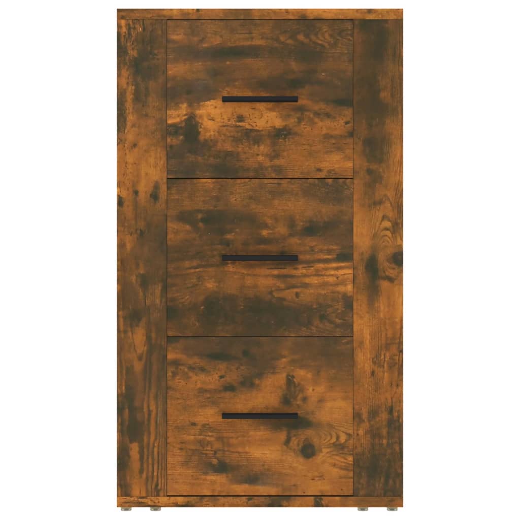 skænk 40x33x70 cm konstrueret træ røget egetræsfarve