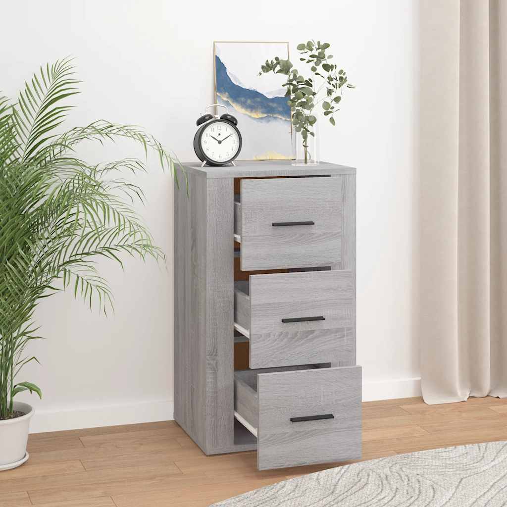 skænk 40x33x70 cm konstrueret træ grå sonoma-eg