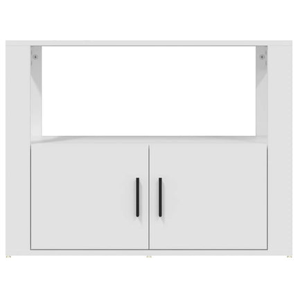 skænk 80x30x60 cm konstrueret træ hvid