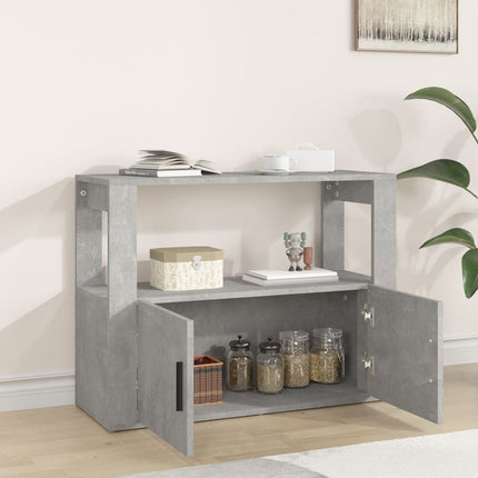 skænk 80x30x60 cm konstrueret træ betongrå