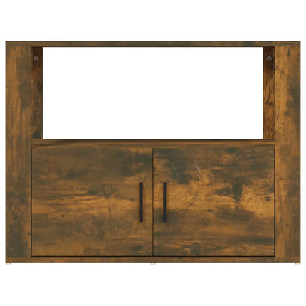skænk 80x30x60 cm konstrueret træ røget egetræsfarve