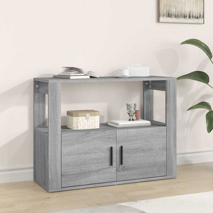 skænk 80x30x60 cm konstrueret træ grå sonoma-eg