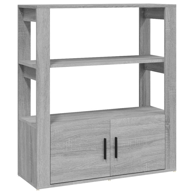 skænk 80x30x90 cm konstrueret træ grå sonoma-eg