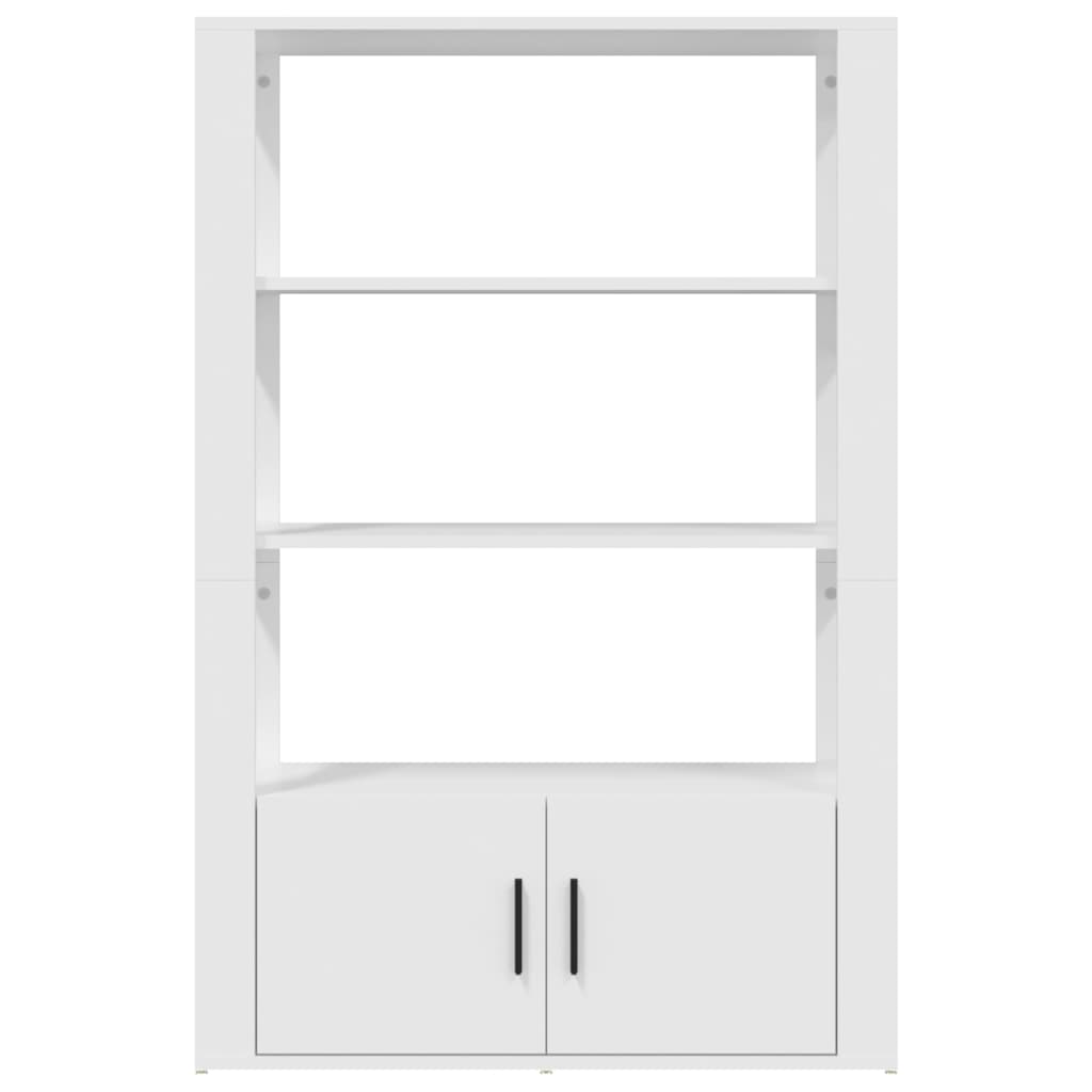 skænk 80x30x119,5 cm konstrueret træ hvid