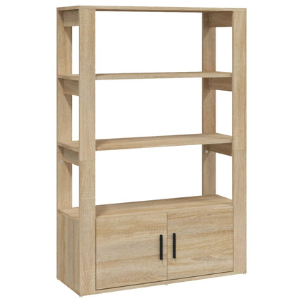 skænk 80x30x119,5 cm konstrueret træ sonoma-eg
