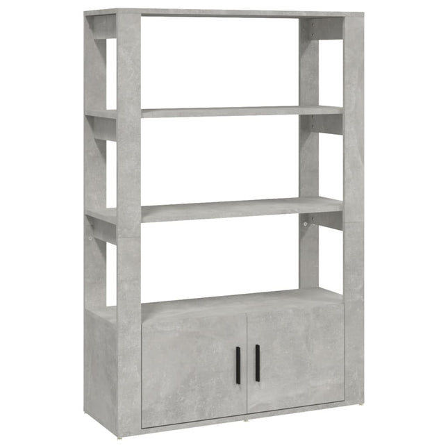 skænk 80x30x119,5 cm konstrueret træ betongrå