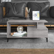 sofabord 90x49x45 cm konstrueret træ Grå sonoma-eg