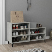 skoreol 102x36x60 cm konstrueret træ betongrå