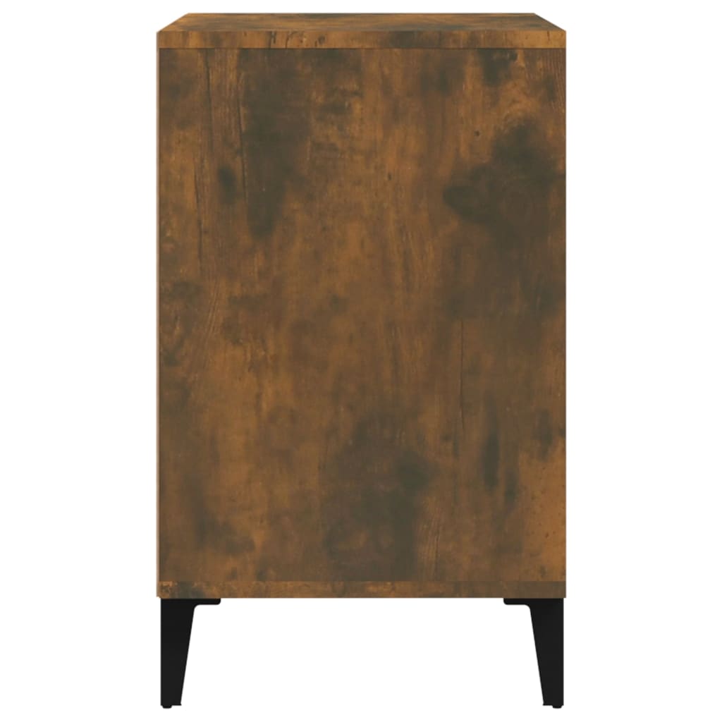 skoskab 102x36x60 cm konstrueret træ røget egetræsfarve