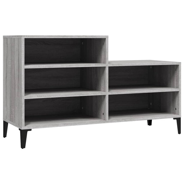 skoskab 102x36x60 cm konstrueret træ grå sonoma-eg
