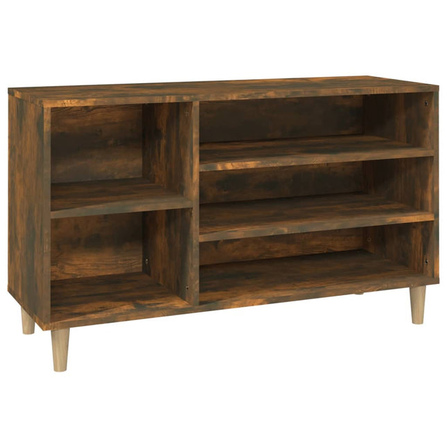 skoskab 102x36x60 cm konstrueret træ røget egetræsfarve