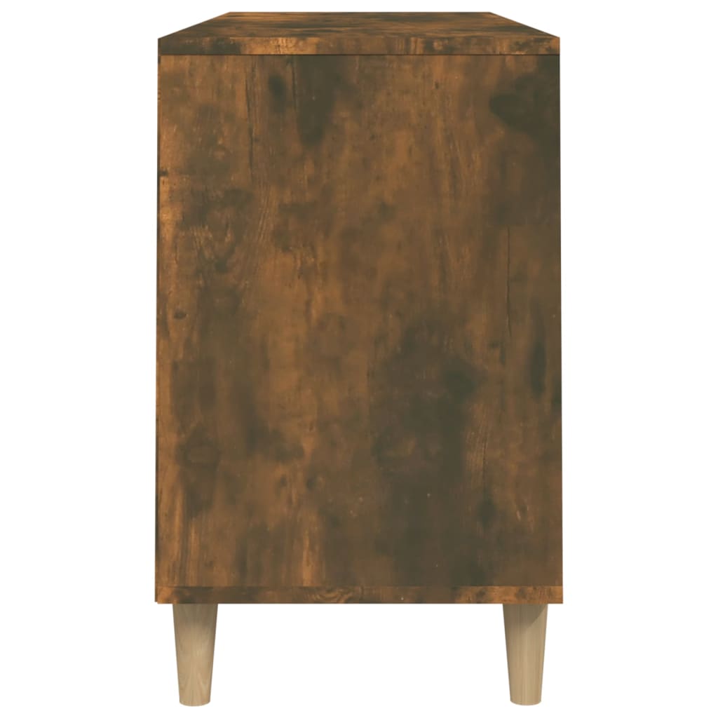 skoskab 102x36x60 cm konstrueret træ røget egetræsfarve