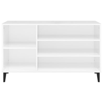 skoreol 102x36x60 cm konstrueret træ hvid højglans