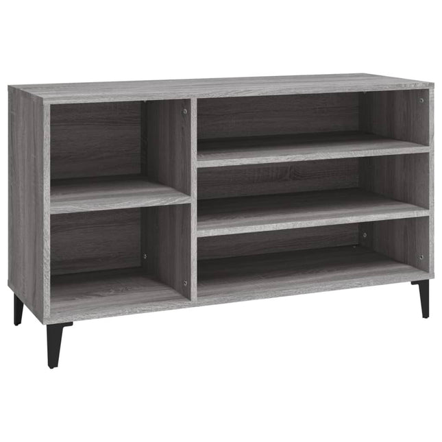 skoskab 102x36x60 cm konstrueret træ grå sonoma-eg