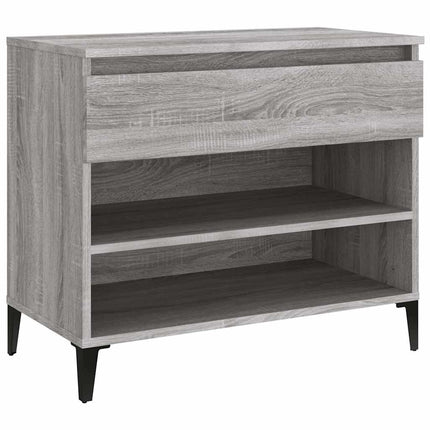 skoskab 102x36x60 cm konstrueret træ grå sonoma-eg