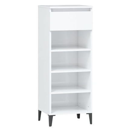 skoreol 40x36x105 cm konstrueret træ hvid højglans
