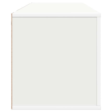 væghængte sengeborde 100x35x38 cm konstrueret træ hvid