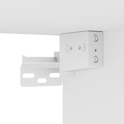 væghængte sengeborde 100x35x38 cm konstrueret træ hvid