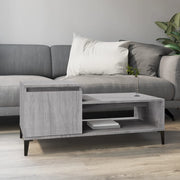 sofabord 100x50x45 cm konstrueret træ Grå sonoma-eg