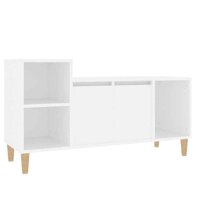tv-bord 100x35x55 cm konstrueret træ hvid